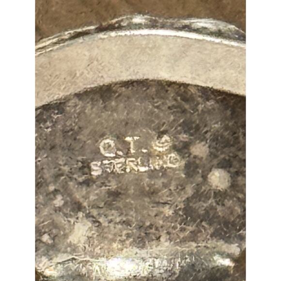 Navajo Sterling Multi Stone Inlay Cuff Bracelet Clarence Thomas C.T. 9.6g - Picture 5 of 11